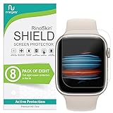 RinoGear (8-Pack) Screen Protector for Apple Watch 45mm Screen Protector iWatch Series 8 7 Case Frie