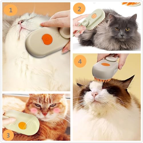 Image of Cleaning Slicker Brush, Cat Brush with Release Button, Dog Shedding for Grooming, Cat Comb Pet Massage Tool Suitable for Long or Short Pet Hair Cleaner, Removes Tangles & Loose Fur（Square）