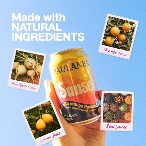 Image of Paulaner Sunset Orange Cola Soda Soft Drink | Fruity European Natural Sugar Spezi Soda Made in Germany | Vegan and Gluten-Free (12 Pack, Classic)