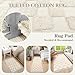 Lahome Checkered 4x6 Rug, Boho Area Rugs for Bedroom Living Room Aesthetic Washable Checkerboard Nursery Rug with Tassels, Farmhouse Non-Shedding Beige Throw Rug Floor Carpet for Bathroom Dorm