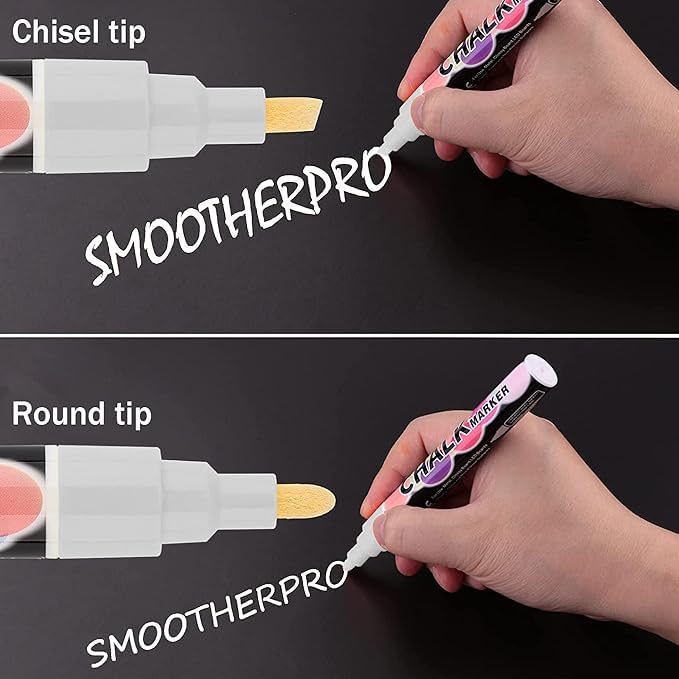 SMOOTHERPRO Liquid Chalk Marker Pen, White - Image 2
