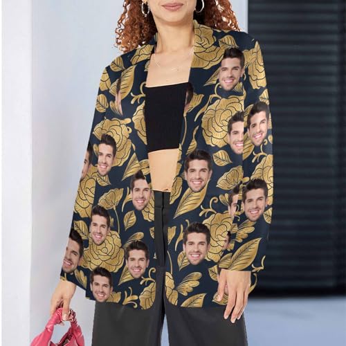 Custom Face Blazers for Couple Personalized Funny Jacket Blazer with Picture Fashion Casual Coats Gag Gift for Men Women4