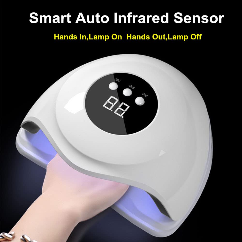 Amazon.co.jp: UV LED ネイルランプ 両手用 プロフェッショナル 72W UV