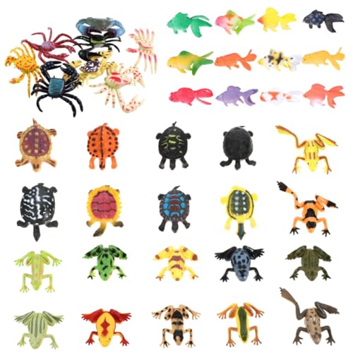 HONITANO 40 Piezas de Animales Realistas Educativo para Figuras de Animales de Colores Surtidos para Decoración y Juguetes Infantiles