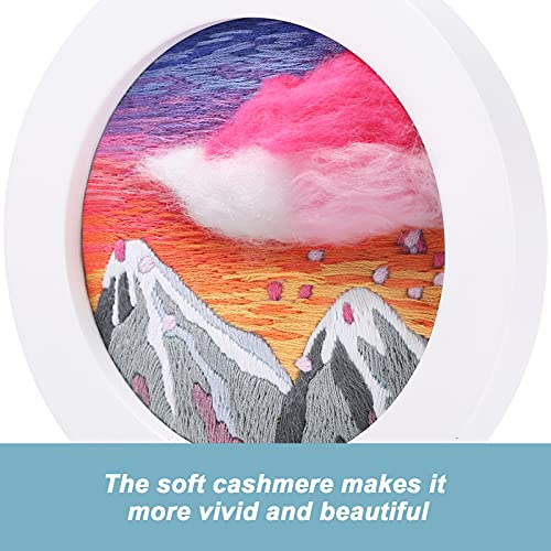 image for Pllieay 3 Sets Cashmere Embroidery for Beginners Include Landscape Pat