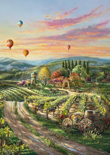 Schmidt Spiele 57366 Thomas Kinkade, Peaceful Valley Vineyard-Puzzle (1000 Piezas)