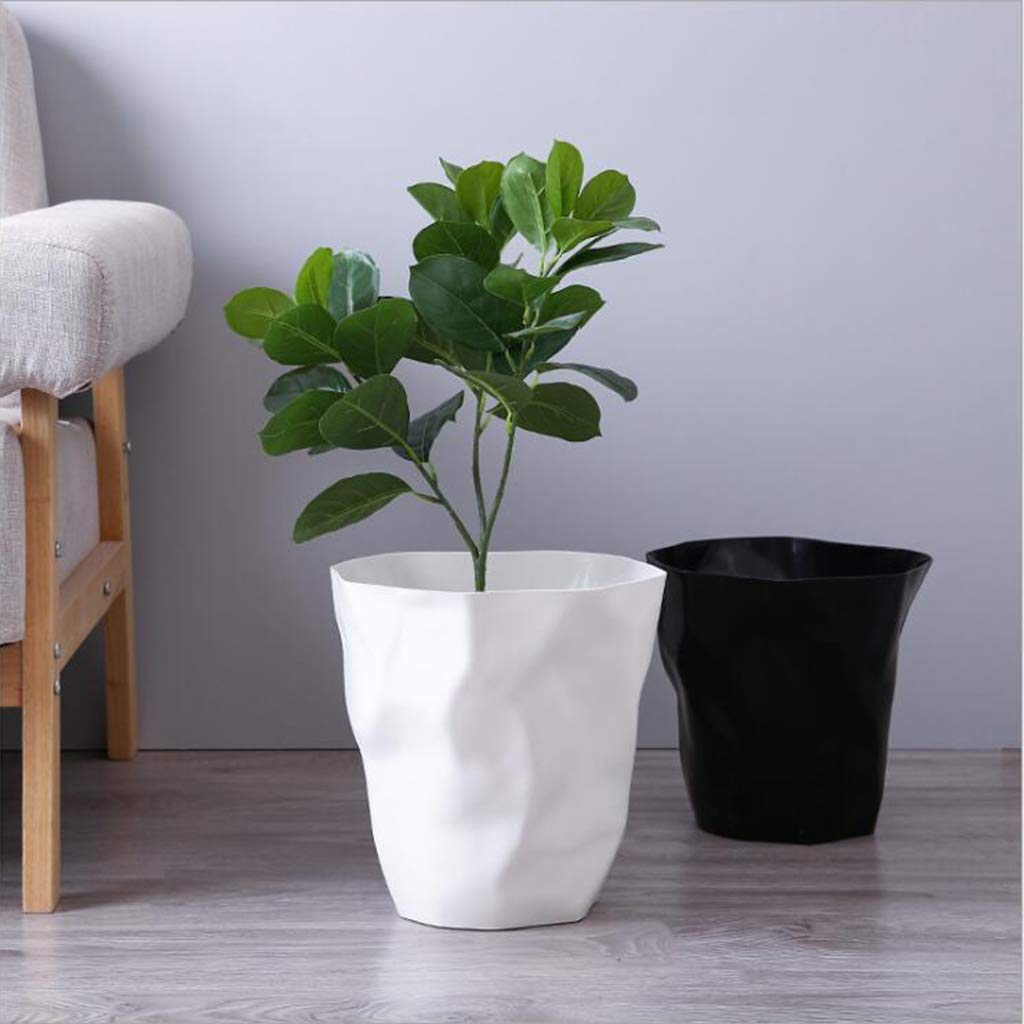 Fenteer Abfalleimer – Papierkorb für, Badezimmer, Aufenthaltsraum, Weiß groß, 26.5cm