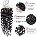 ISEE Hair 8A Grade Brazilian Deep Wave Virgin Hair With Lace Closure Brazilian Curly Human Hair Weave 3 Bundles Lace Closure Unprocessed Natural Human Hair Extensions (161820&14inches closure)