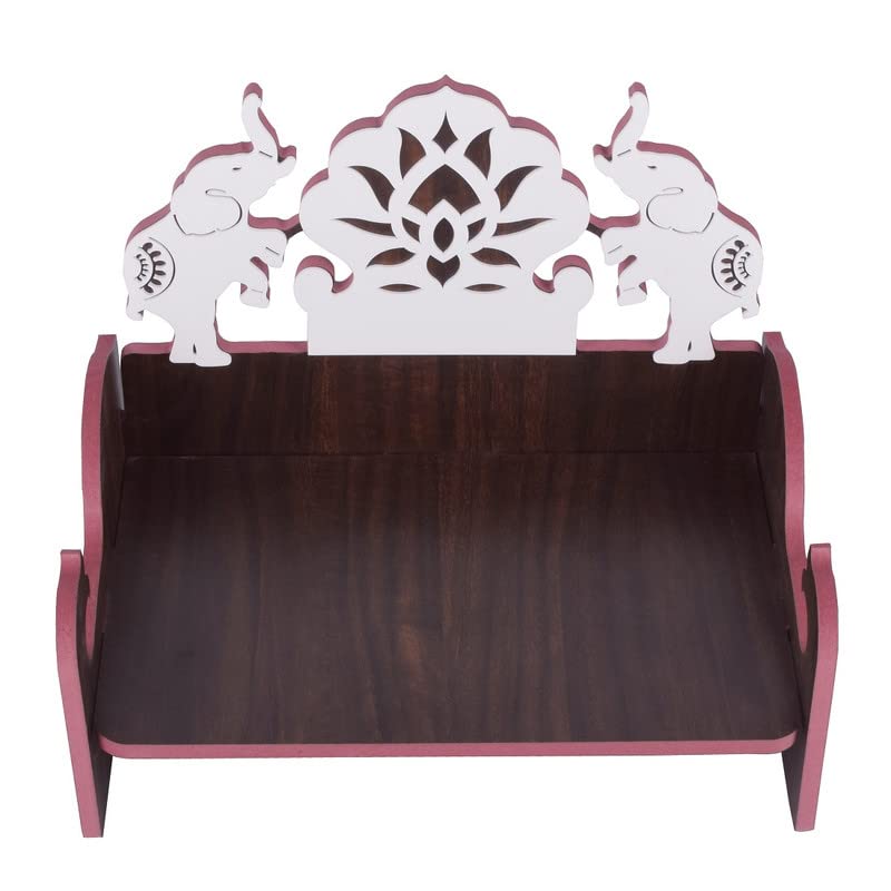 YIXT Acrylic & Wooden Small Temple for Home – 24×30×20 CM | Compact MDF Pooja Mandir with Acrylic Design | Tabletop Puja Ghar for Home & Office 1