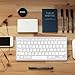 immagine 8SENGBIRCH Bluetooth Italiana Tastiera, Tastiera Wireless Portatile Light per iPad, Samsung, Huawei, iOS, Android, Windows e Qualsiasi Dispositivo Abilitato Bluetooth, Tastiera Bluetooth, Bianca