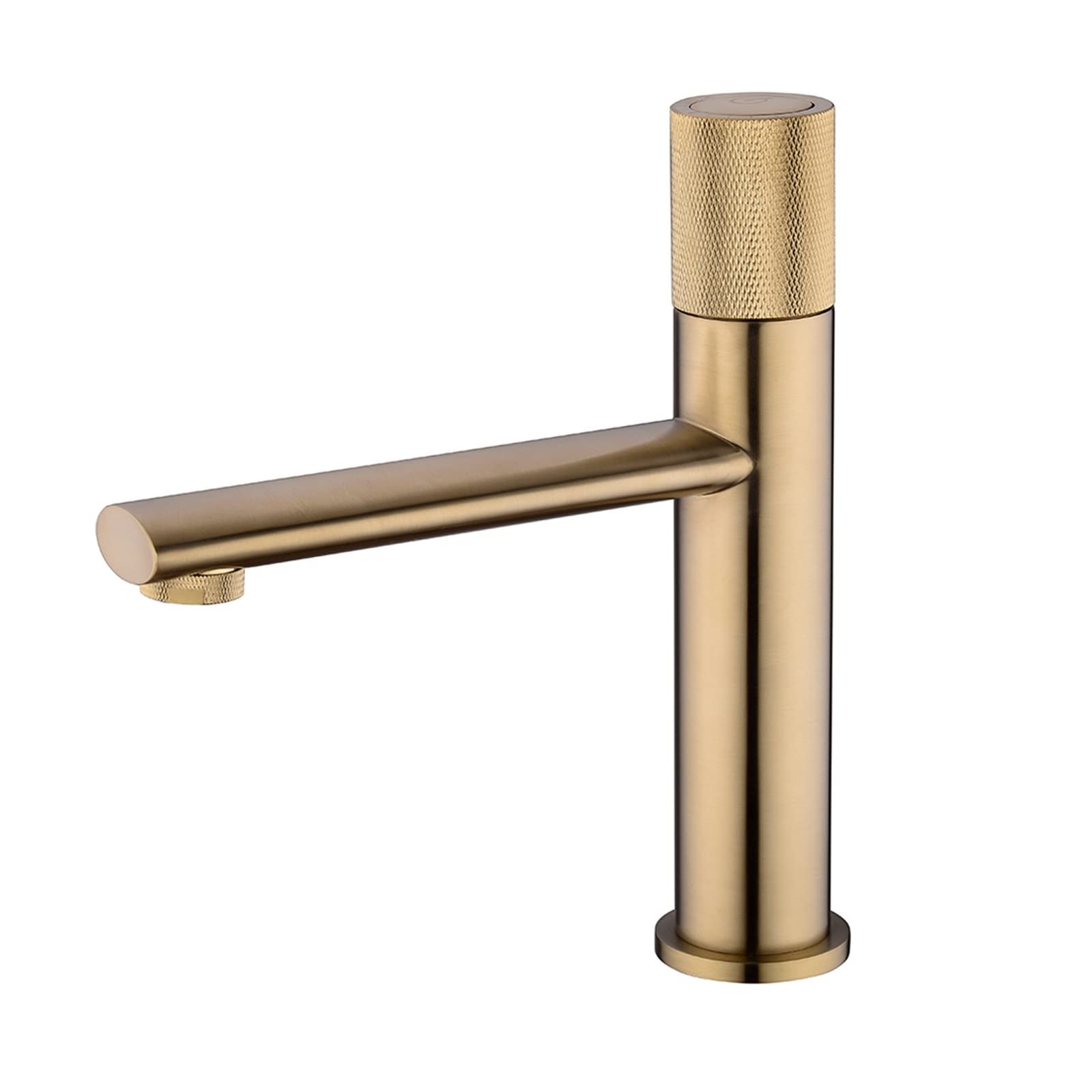 Robinet de lavabo anti-trace laiton or brossé mitigeur eau chaude froide