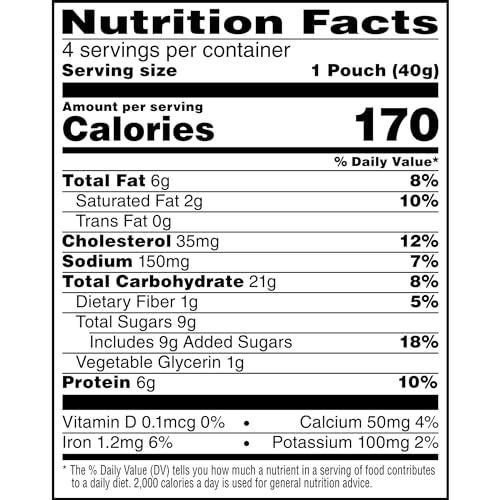 Nutri-Grain Power-Fulls Soft Baked Oat Bites, Protein Snacks, Whole Grain, Chocolate Chip (5 Boxes, 20 Pouches)