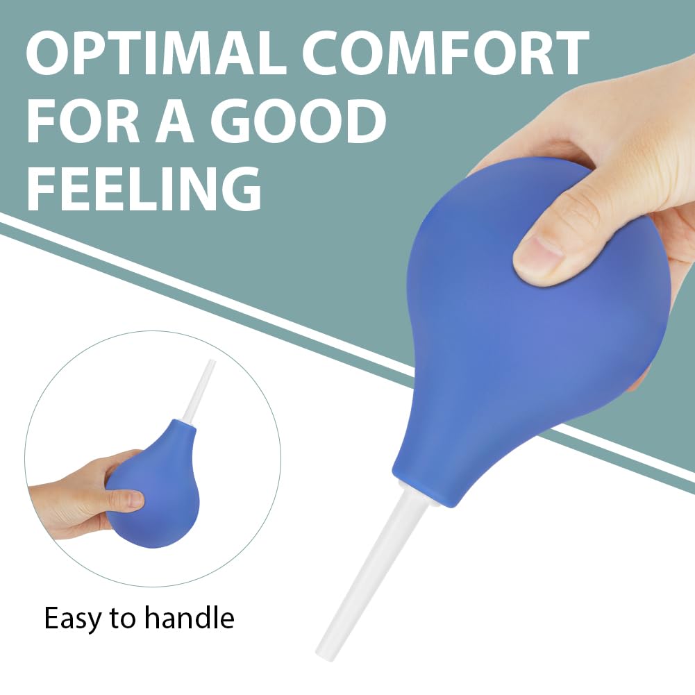 ACWOO Kit Clistere a Bulbo, 224ML Clistere Pera Silicone per Uomini Donne, Doccia Anale Sicuro Comodo, Riutilizzabile Kit di Lavaggio in Gomma, Peretta per Lavaggio Intimo per Lavaggio Intestinale