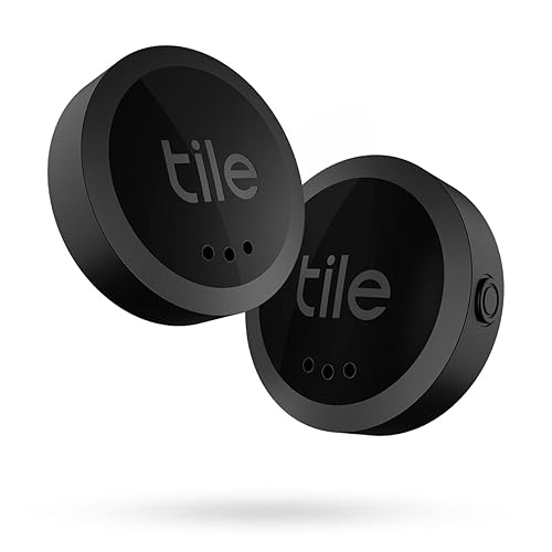 Immagine del prodotto Tile Sticker (2022) Bluetooth Trova oggetti, 2 Pezzi, Portata di rilevamento di 45 m, batteria 2 anni, compatibile con Alexa e Google Home, iOS e Android, Trova chiavi, telecomandi e altro, nero