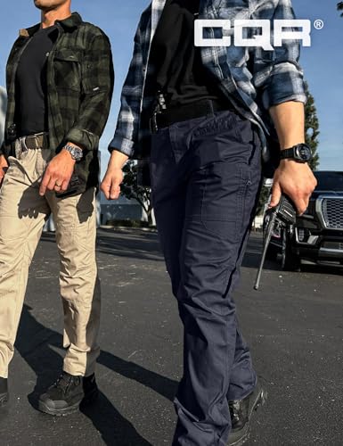 CQR Men's Utility Flex Cargo Pants, Classic-Fit Casual Stretch Work Pants, Water Resistant Lightweight Tactical Hiking Pants4