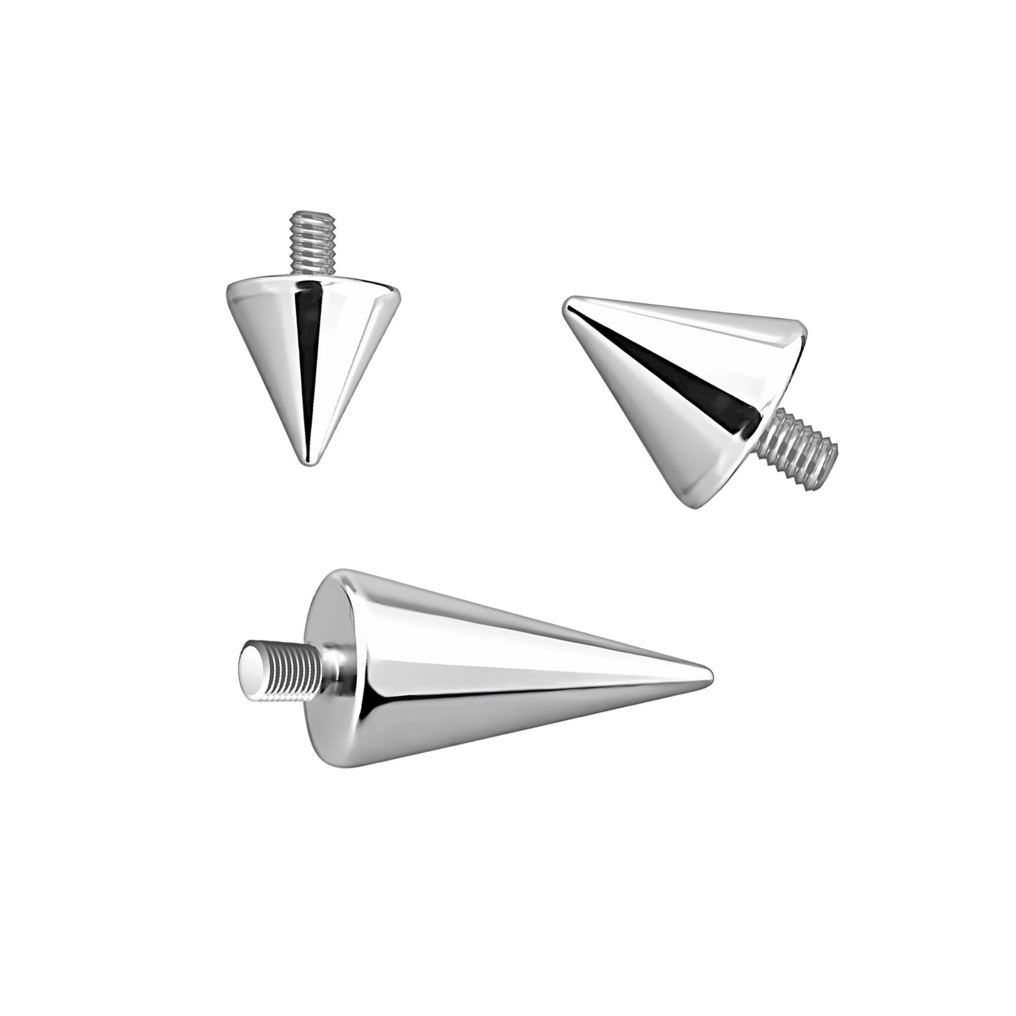 Titanium Spike Top Accessory for Piercing Ring Barbell Bar Internal Threads, Piercing Jewelry Nose Ring Daith Earring Septum Hoop