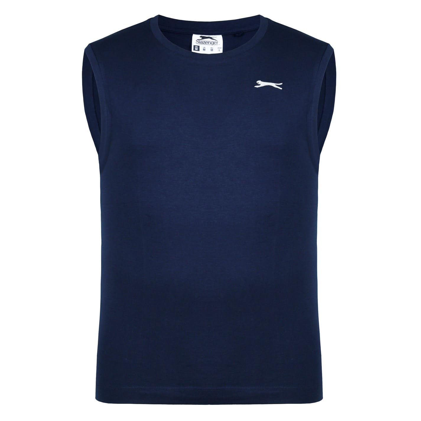 Slazenger Mens Vest Sleeveless Lifestyle Cotton Navy S
