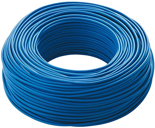 Cavo Elettrico Unipolare Filo Rame 1,5 2,5 4 6 Mm CPR Fs17 per Impianti Casa, Blu, 4 MM