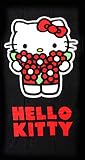 Producto oficial y original Hello Kitty en playa paradisíaca toalla de baño  Flores negras