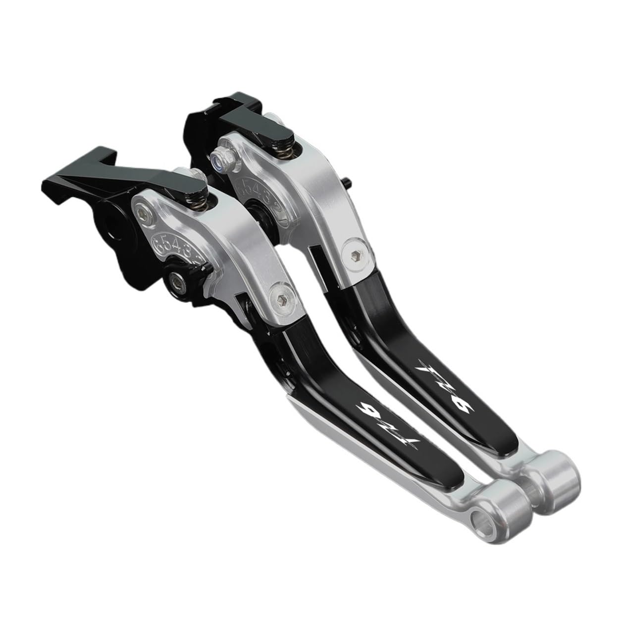 Zdgxfhsrh Sliver Motorcycle Brake Clutch Levers For Ya&Maha Fz6 Fz-6 2004-2010 Fz 6 Motorcycle Bre Lever Clutch Set Adjustable Folding Handle Guard Levers(Sliver)