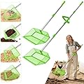 2026 Upgraded 2-in-1 Chicken Poop Scooper & Rake with Handle, 12inch Heavy-Duty Metal Chicken Coop Scoop for Sand Sifting Shovel Litter Scooper for Farm House Chicken Coop Cleaning Tools Accessories