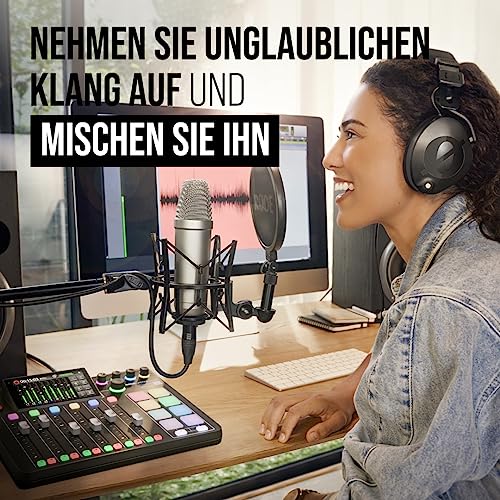 RØDE RØDECaster Pro II Alles-in-1 Produktionslösung für Podcasting, Streaming, Musikproduktion und Inhaltserstellung, Black