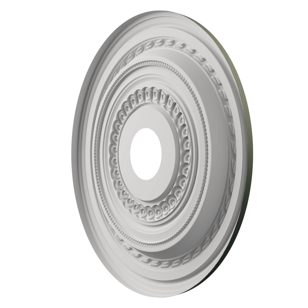 19"OD x 3 1/2"ID x 1"P Cole Thermoformed PVC Ceiling Medallion (Fits Canopies up to 5 1/8"), UltraCover Satin Hunt Club Green — Amazon image 4