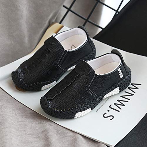 Boys Girls Leather Loafers Slip-On Oxford Flats Boat Dress Schooling Daily Walking Shoes Children Anti-Slip Sports Shoes3
