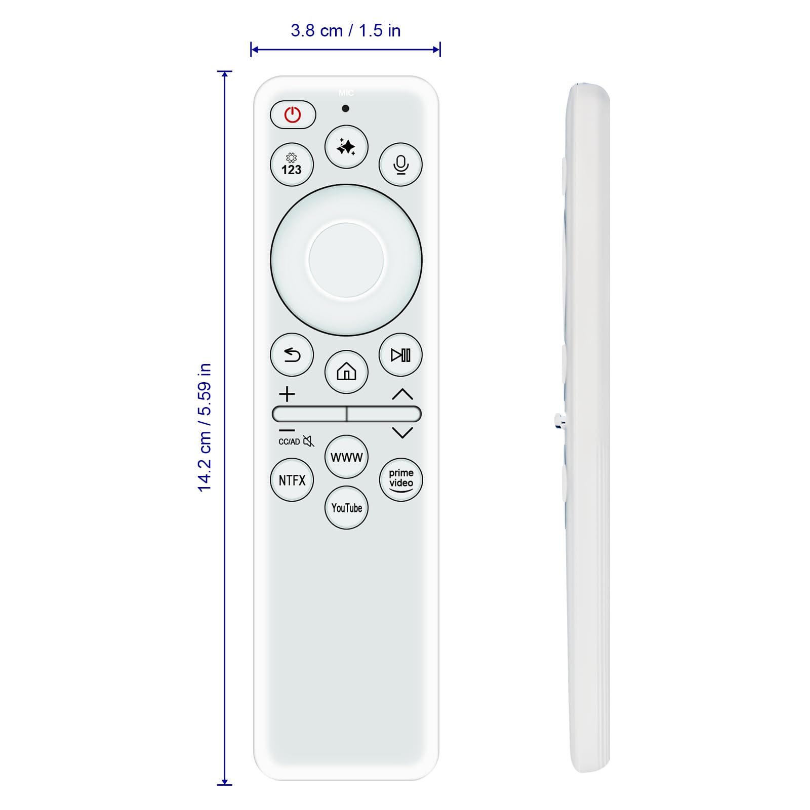 AIDITIYMI Telecomando di ricambio per TV Samsung QN32LS03FAFXZA QN32LS03FWDXZA QN32LS03FWFXZA QN42LS03FAFXZA QN42LS03FWDXZA QN77LS03FADXZA QN77LS03FAFXZA QN77LS03FWDXZA QN85LS03FADX; ZAQN98LS03FADXZA