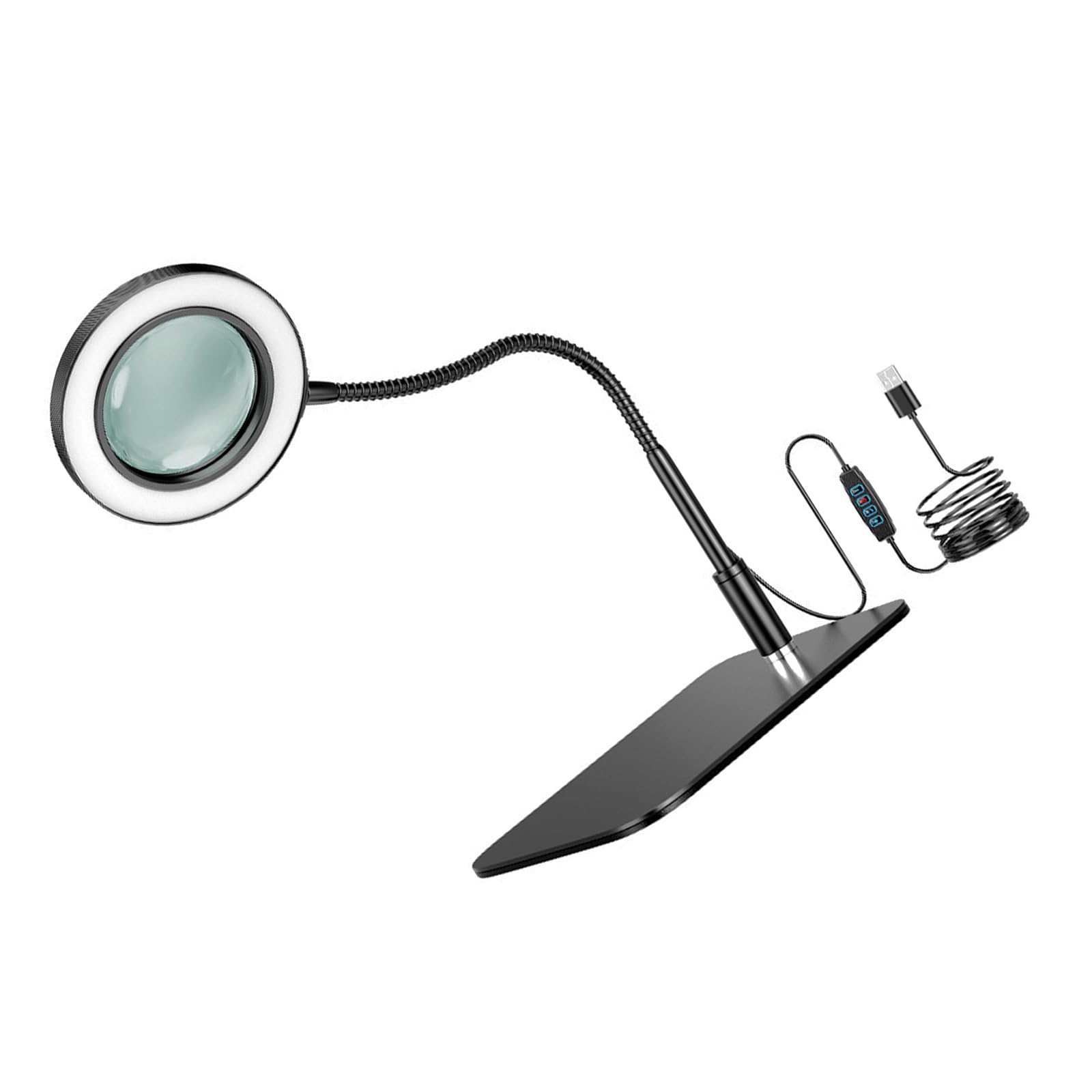 Amplificatore permanente con lente 10x e supporto magnetico per lavori di modellismo, elettronica, pittura in miniatura, lente d'ingrandimento