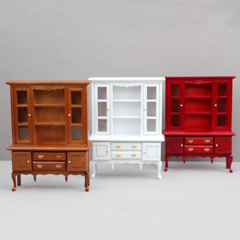 AirAds 1:12 Scale Dollhouse Miniature Furniture Wooden Red Bed