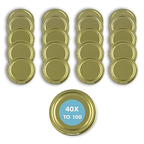 40 tapas de repuesto TO 100 I, multicolor, 100 mm, para tarros de almacenamiento, tapas para tarros, tarros de mermelada, tarros de miel, tarros de comida fina