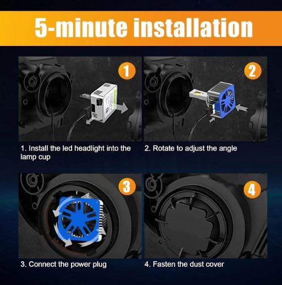 Image of Cloudsale D3S LED Headlight Bulbs 6500K Xenon White 75W /Pair 10,000LM /Pair Type (D3S Socket, T-acpro)