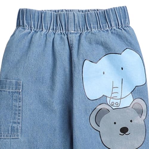 Image of Hopscotch Boys Blue Animal Print Jeans