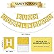 Vorgespanntes Buon Compleanno-Banner – KEIN DIY – mit glänzenden Buchstaben, glitzerndes Buon Compleanno-Banner für goldene Geburtstagsparty-Dekorationen und Zubehör