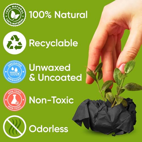 Image of Black 18 inch x 1200 inch (100 ft) Kraft Paper, 45 lbs Thickness, USA-Made Recyclable, 16 Rolls