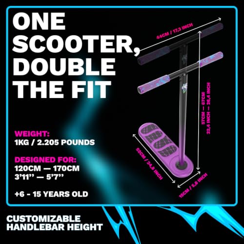 Image of Indo the Trick Scooter - Tramp Scooter for Teenagers & Adults - 6-15 Years - Trampoline Scooter Ideal for Trampoline Stunt Exercises, Professionals & Beginners - Indoor & Outdoor Freestyle