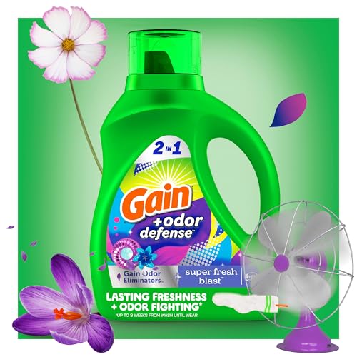 Gain Odor Defense Liquid Laundry Detergent, Super Fresh Blast Scent, 194 fl oz, 134 loads, 2 in 1, Laundry Detergent Liquid Soap, HE compatible by Gain - Image 6