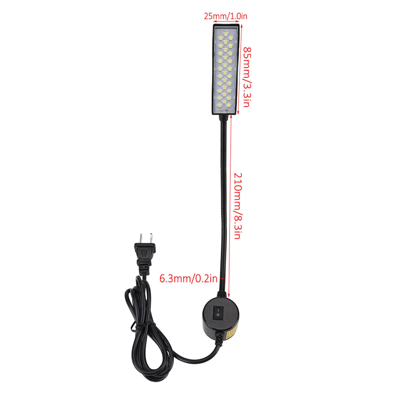 Wal front LED Light, Magnetic Flexible Arm Multifunctional Worklight, Daylight LEDs, Craft lights(US Plug 110V)