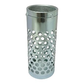 2" Long Style Suction Strainer, Round Hole, Zinc Plated Steel STR-L200