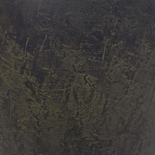 Sunnydaze 24-Inch Anjelica Large Plastic Pot for Plants - Double-Walled Outdoor Polyresin Round Planter with Drillable Drainage Holes - Sable - 4pk