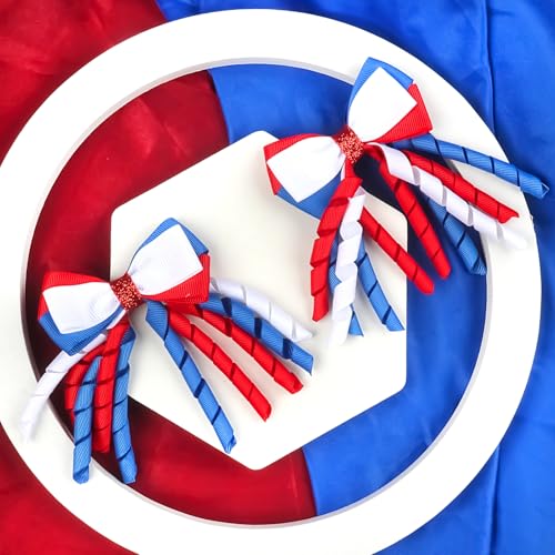2 Paquetes Pinzas de Pelo Patrióticas de 3 Pulgadas miniatura 2