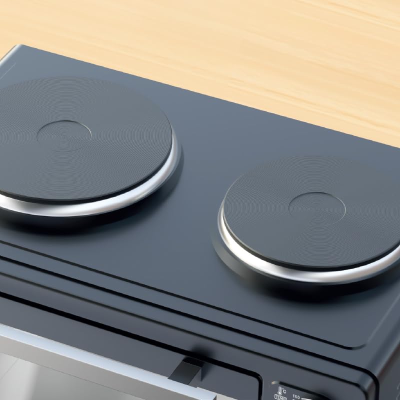 Top view of the Bennett Read KEC402 Compact Oven showing the two solid hot plates.