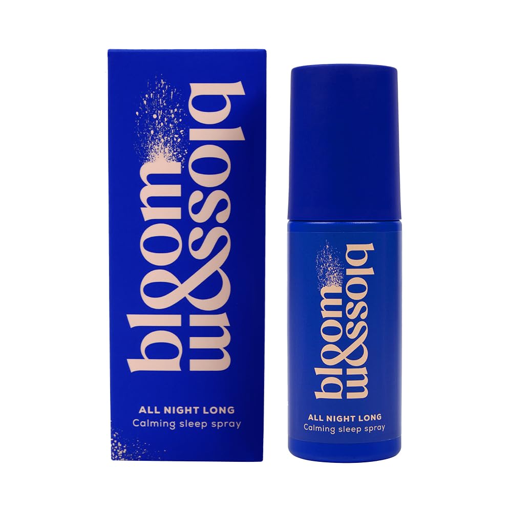 Bloom and Blossom | All Night Long Calming Sleep Spray, Soothing Pillow Mist with Frankincense, 99% Natural Sleep Help for Anxiety Relief and Restful Nights, 75ml