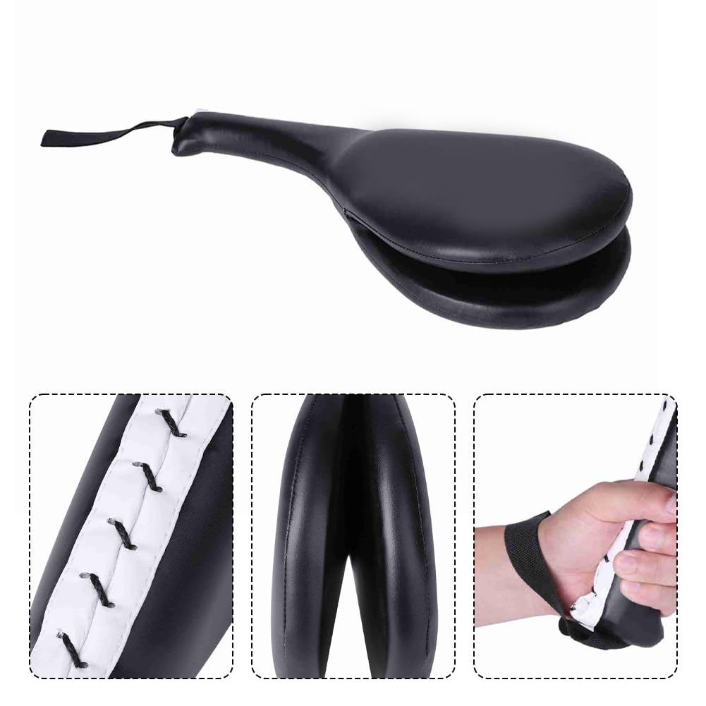 Taekwondo Kick Pads, Paquete Almohadilla Karate Equipo Entrenamiento Arte Marciale Kicking Target Pad PU Esponja Kickboxing Paleta Ejercitador Boxeo Herramienta Duradera Práctica Practicar Kickpad