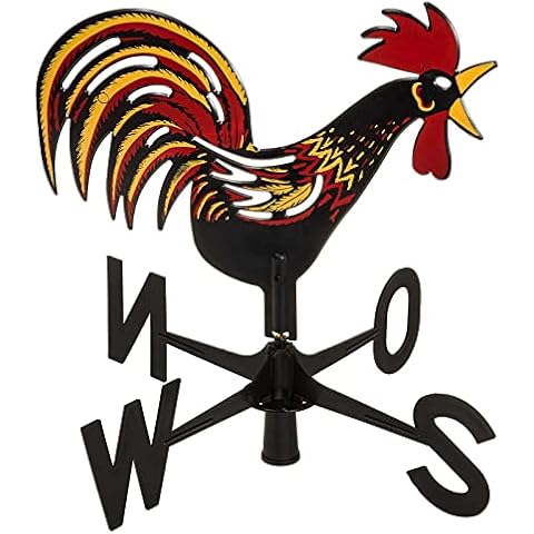 SIDCO Wetterhahn Wetterfahne Windrad Windspiel Hahn Garten Deko Gartenstecker Cover