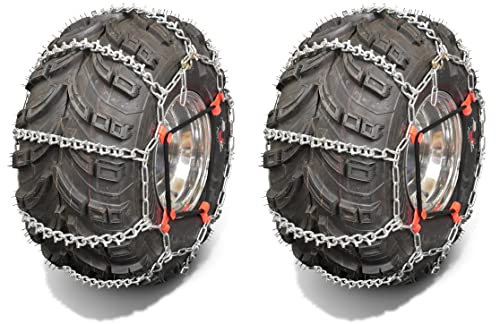 OakTen ATV/UTV Tire Chains with Tensioners Alloy Steel 4-Link Spacing for Enhanced Traction - Compatible with Tire Sizes 24x13x9 25x10x10 25x11x12 25x12x10 25x10-12