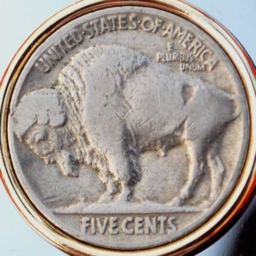 US 1913~38 Indian Head Buffalo Nickel 5 Cent Coin Two Toned Money Clip New3