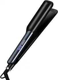 Chapinha Profissional 110-220V 45W: 5 Níveis de Temperatura Ajustável (140°C a 220°C) para Todos os Tipos de Cabelo- Placas de Cerâmica, Aquecimento Rápido e Travamento de Segurança (preto)