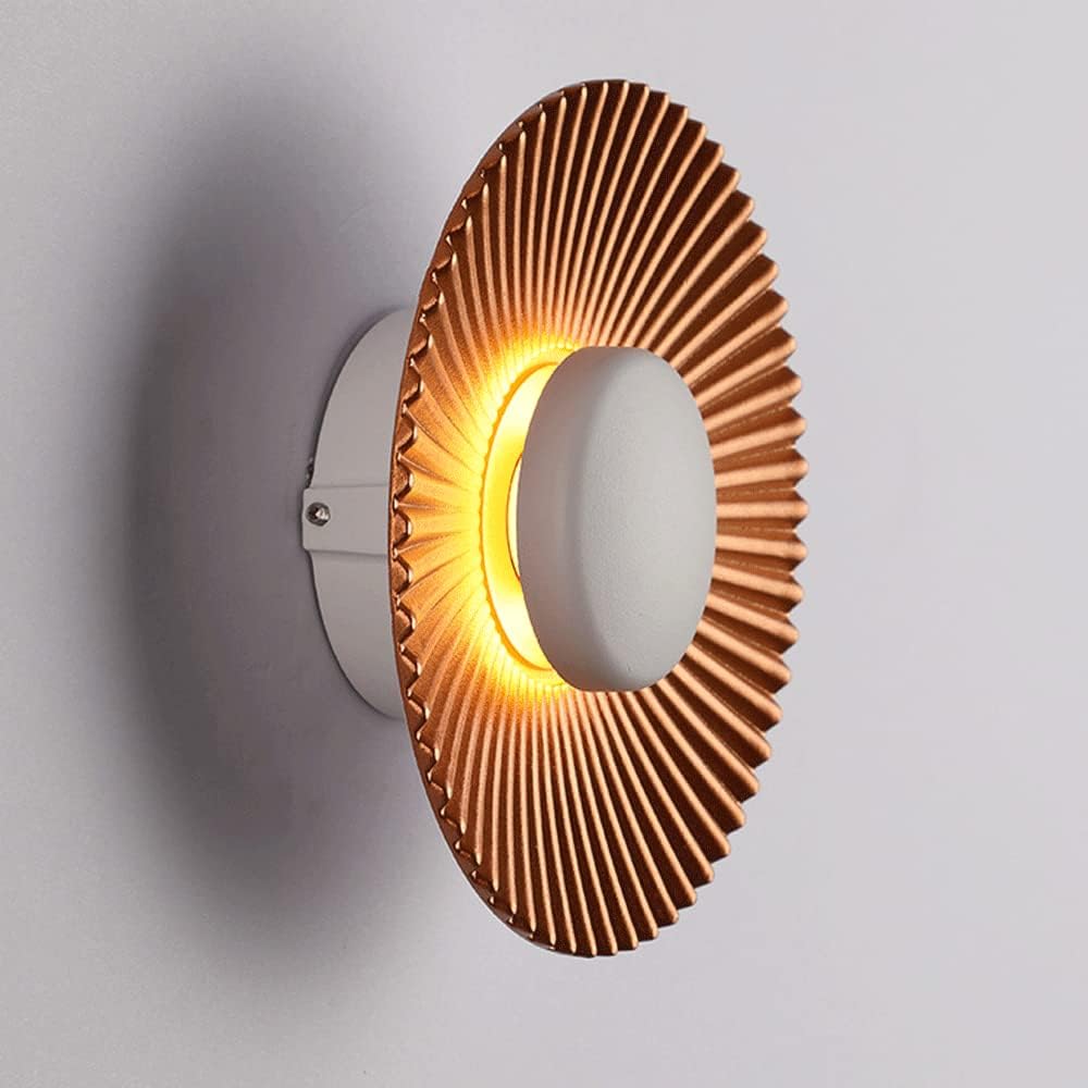 Applique Murale À Disque Led 5W Avec Finition Dorée, Éclairage Mural En Aluminium, Applique Murale Minimaliste Moderne, Appliques À Une Tête Pour Têtes De Lit De Chambre, Couloirs/Neutral Ligh